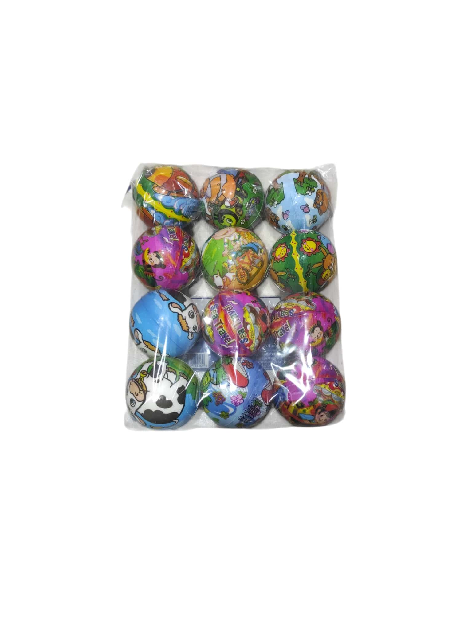 toptan oyuncak stres topu karakterli 12 li 6,3 cm öşhn3509